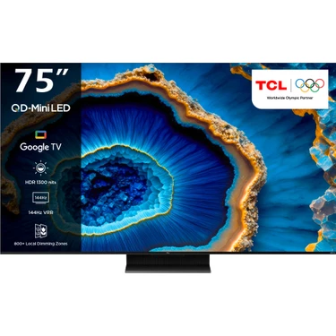 TCL 75C755 75" 190 Ekran Dahili Uydu Alıcılı 4K Ultra HD Smart MiniLED