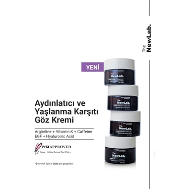 The NewLab. Aydınlatıcı Göz Kremi (Argireline, Vitamin K, Caffeine, Egf, Hyaluronic