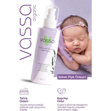 Vassa Bebek Pişik Önleyici Krem 100 ml Parfüm İçermez Özellikte Hassas Ciltler İçin Etkili