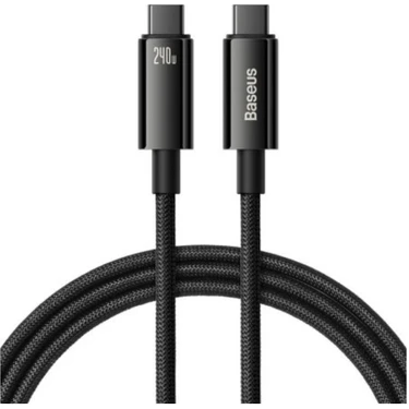 Baseus Tungsten Gold 240W PD 3.1 Type-C to Type-C Kablo 1m – MacBook, Telefon ve Tablet