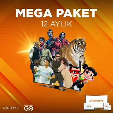 D-Smart GO Mega 12 Aylık Dijital Abonelik Kodu TV İzleme Platformu İçin
