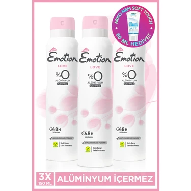 Emotion Love 3'lü Kadın Deodorant (3 x 150