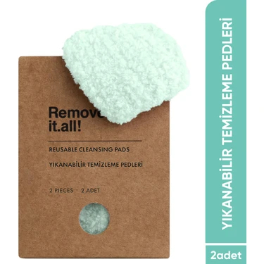 Görkito Remove it.all! Yıkanabilir Temizleme Pedleri 2 Adet Reusable Cleansing Pads 2