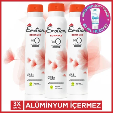 Emotion Romance 3'lü Kadın Deodorant (3 x 150