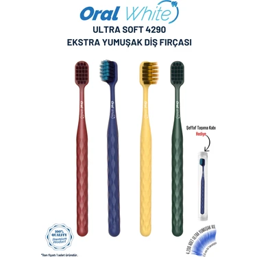 Oral White Ultra Soft 4290 Diş Fırçası – Hassas Diş Etleri İçin Ekstra Yumuşak Kıllı, Nazik ve