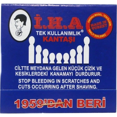 Iha Kibrit Kantaşı 1 Adet 20'li Kart, ( Kartta 20 Adet Tek Kullanımlık Kan Taşı ) Kanama