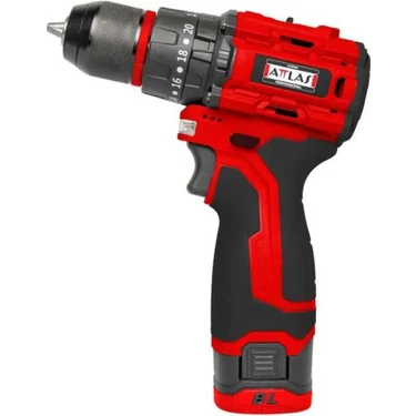 Attlas ATBL16PD-202C 16V 2x2.0Ah Çift Akülü Akülü Kömürsüz Darbeli Matkap 45 NM Tork -