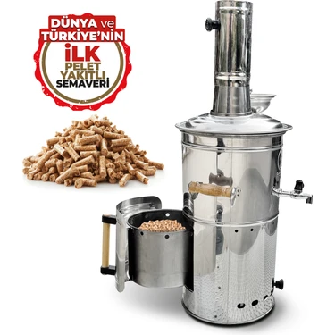 İfyıl İFYIL Pelet Yakıtlı Dumansız Paslanmaz Çelik 4 Litre Semaver