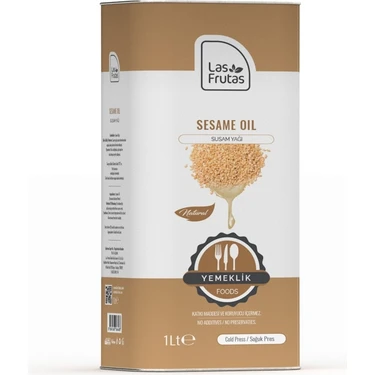 Las Frutas Susam Tohumu Yağı 1 Litre – Soğuk Sıkım, Yemeklik Doğal
