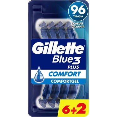 Gillette Blue3 Comfort Kullan At Tıraş Bıçağı 6+2