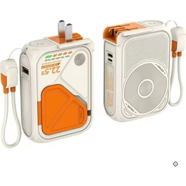 Crow'S Tech Powerbank 5in1 Magsafe+Kablolu+Kablosuz+Adaptör+Kablo 22.5W 10000MAH Taşınabilir