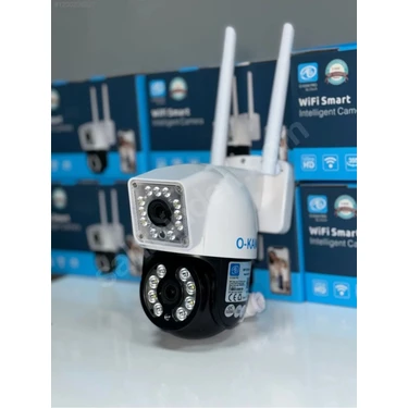 O-Kam 3012 Dual Lens 6MP Wifi Akıllı Kamera , Yapay Zeka, Gece Görüş, Karşılıklı