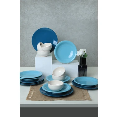 Keramika Blue Mix Yemek Takımı 18 Parça 6 Kişilik 031-413-420 ürün görseli