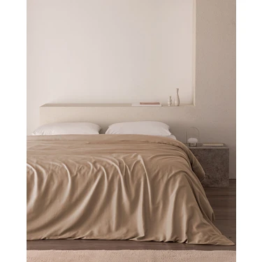 Madame Coco Ciel King Size %100 Pamuk Saten Nevresim -
