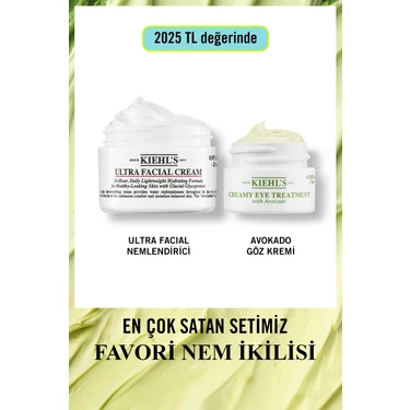 Kiehl's Ultra Facial Cream & Avokadolu Göz Kremi Favori Nem Ikilisi