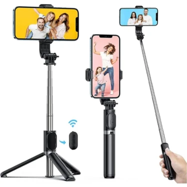 Kumandalı Selfie Çubuğu 170CM Cep Telefonu Video Kaydı, Fotoğraf Için Uzatılabilir Tripod