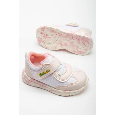 Dilimler Ayakkabı Şirinbebe Ortopedik Kız Bebek Ilk Adım Spor Ayakkabı Pudra Cırtlı Anorak