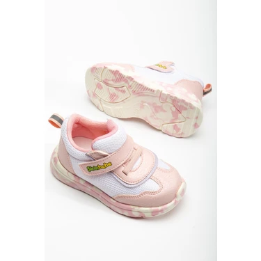 Dilimler Ayakkabı Şirinbebe Ortopedik Kız Bebek Ilk Adım Spor Ayakkabı Pembe Cırtlı Anorak