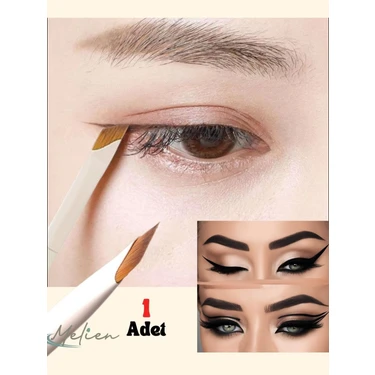 Melien Profesyonel Eyeliner Makyaj Fırçası Ultra İnce Düz Uçlu Kolay Uygulama Gözaltı Kaş Boyama
