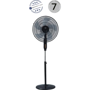 Raks Ayaklı Vantilatör 65 W Güçlü Performans 45 Cm Çaplı 5 Kollu Pervane ile