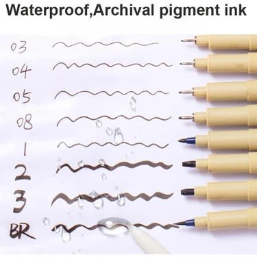 サクラ　No.3 Mingjinshop3 No.3 Tarzı Sakura Pıgma Mikron Kalemler Iğne Fiyatı
