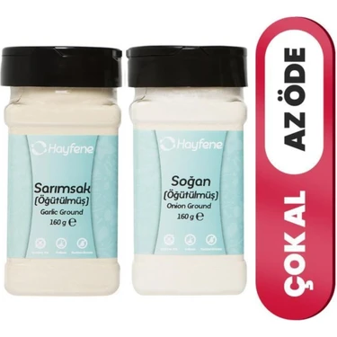 Hayfene Sarımsak Toz 160 g + Soğan Toz 160 g - 2'li