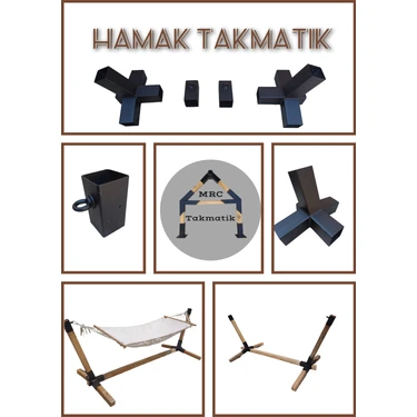 Mrc Takmatik Hamak Salıncak Montaj Aparatı Seti Demir Bağlantı 8 x 8  cm   Braket Hamak Ayağı Ayak