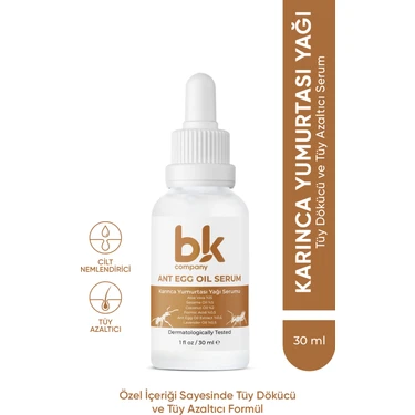 Bk Company Karınca Yumurtası Yağı Tüy Azaltıcı Tüy Tüy Dökücü Serum 30