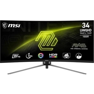 Msı 34" Va Mag 345CQR 1ms 180HZ Hdmı-Dp Kavıslı Gamıng Monitör