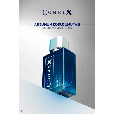 Conrex Erkeklere Özel Afrodizyak Etikili Edp Parfüm 50ml + 5 ml Taşınabilir Mini Şişe