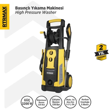 Rtrmax RTM716 Yüksek Basınçlı 3200 W 225 Bar Yıkama Makinesi Fiyatı