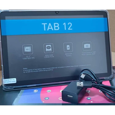 Vasoun L10 Tab 12 Tablet Simkartlı 10,1" Ekran 6gb Ram 128GB Dahili Hafıza 4,5g Kılıf