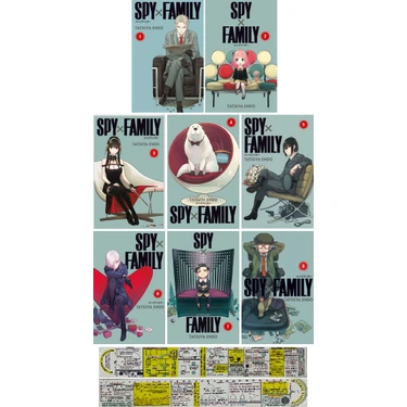 Spy x Family 8 Cilt Manga Seti + Mat. Öğreten Cetvel Kitabı