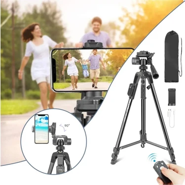 Ensiga A Plus Tripod 175 cm Profesyonel Telefon Kamera Tutucu Çantalı