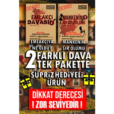 2 Farklı Cinayet Davası, Mankenin Sır Dolu Ölümü, Emlakçı Davası, Katil Kim Oyunu, Dedektiflik