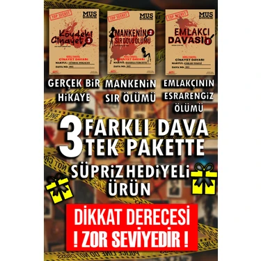 Dedektif Oyunu, Çözülemeyen Davalar, 3 Dava Tek Paket, Cinayet Çözme Dava Dosyası, Katil