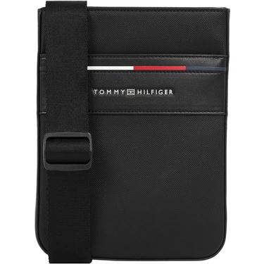 Tommy Hilfiger Siyah Erkek Postacı Çantası Th Foundatıon Mını