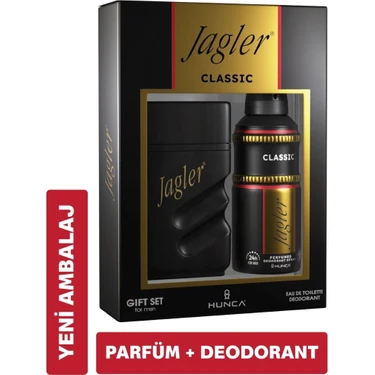 JAGLER Classic Erkek Parfüm Seti 90 ml EDT + 150 ml Deodorant Klasik Hediyelik