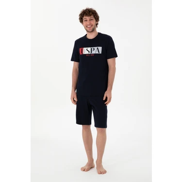 U.S. Polo Assn. Erkek Bisiklet Yaka Lacivert Pijama Takımı