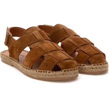 U.S. Polo Assn. Erkek Taba Sandalet  Slip-on Model 44 Orta Topuklu