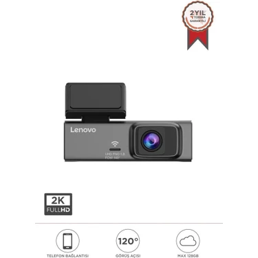 Lenovo Araç İçi Kamera 2K Hd Wifi Ön Araç Kamerası S7 7701