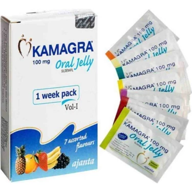 KAMAGRA100 Jel 3 Kutu 7 Li Orjinal Hindistan Menşeili Yurtdışı Ithal 100 Mg Meyveli