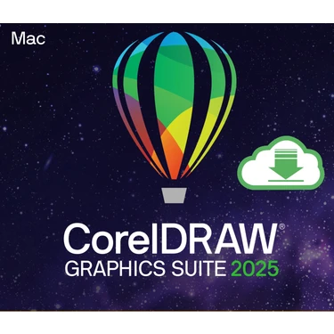 Corel CorelDRAW Graphics Suite 2025 (Mac) - 1 Mac Cihaz Ömür Boyu Abonelik