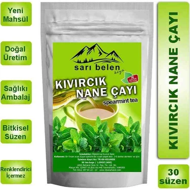 sarıbelen Sarı Belen Kıvırcık Nane Çayı Spearmint Tea 45 g 30 Süzen Poşet Doğal ve Katkısız