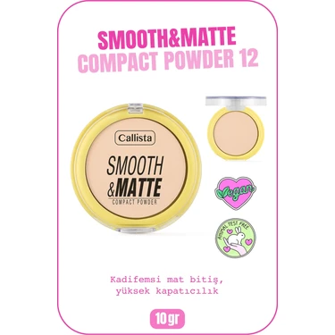 Smooth & Matte Kompakt Pudra 12 - Sıcak