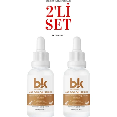 Bk Company Karınca Yumurtası Yağı 2'li Serum Seti – Doğal Tüy Azaltıcı, Nemlendirici ve Epilasyon