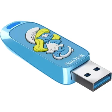 SanDisk Smurfs 256GB USB 3.2 Nesil 1 Flash Bellek