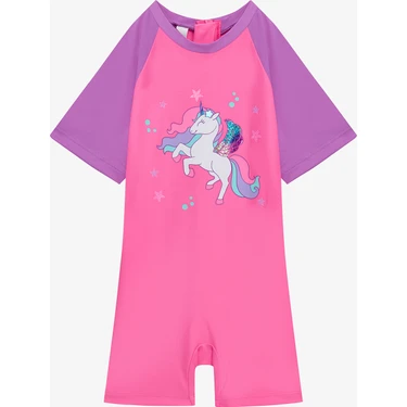 Mor Kız Çocuk Sweet Unicorn Uv Korumalı