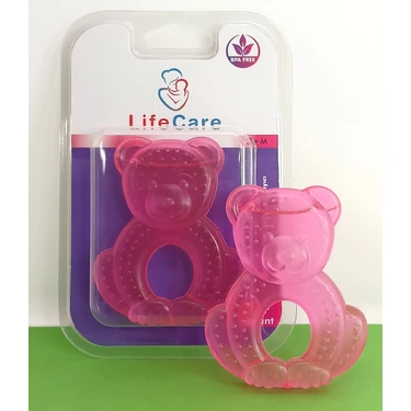 Life Care Baby Pembe Diş Kaşıyıcı Ergonomik Tasarım BPA İçermeyen 0-24 Ay Bebekler