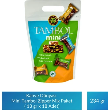 Kahve Dünyası Mini Tambol Zipper Mix Paket 13 gr x 18